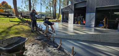 earthworks, concreting